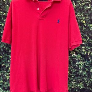 Ralph Lauren Red Polo with Navy Pony
